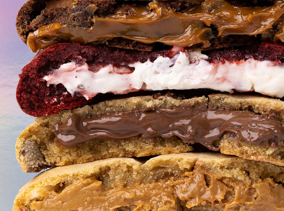 Stuffed Cookies - White Chocolate Chunk with Cookie Butter by Dirty Cookie